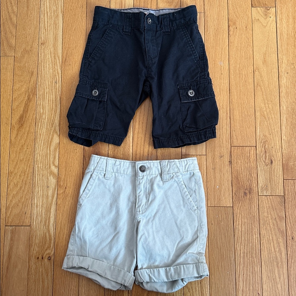 Boys Levi’s Cargo shorts and khaki Gymboree Shorts
